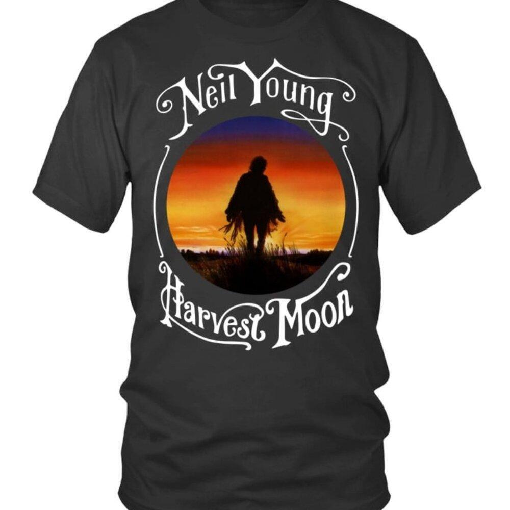 Neil Young Harvest Moon Classic Rock Music Legend Album Graphic T Shirt 91